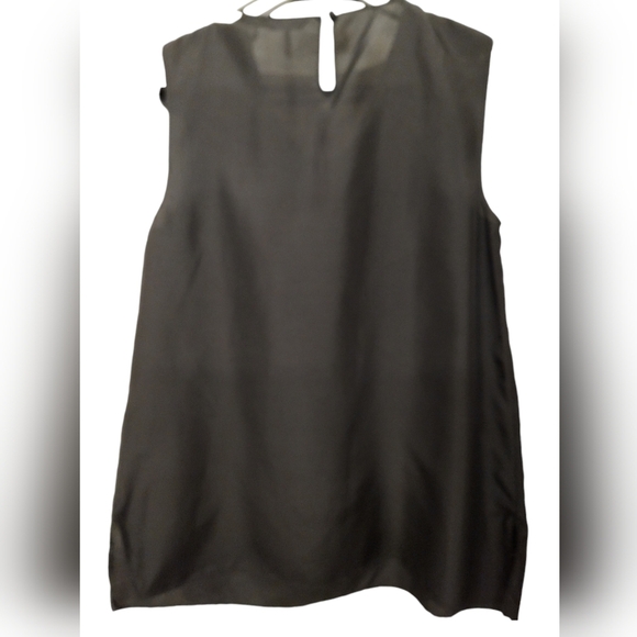 Kristin Davis Black Bow Detail Sleeveless Blouse, M - Picture 2 of 3